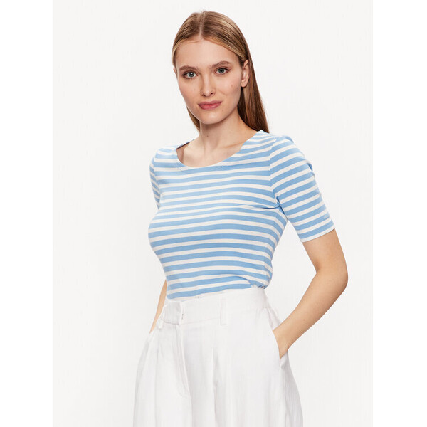 Gant T-Shirt Striped 4203432 Niebieski Slim Fit