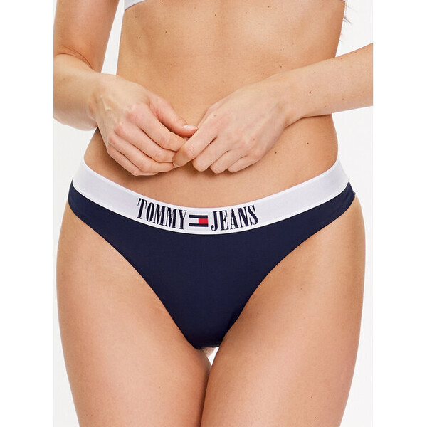 Tommy Jeans Dół od bikini UW0UW04451 Granatowy