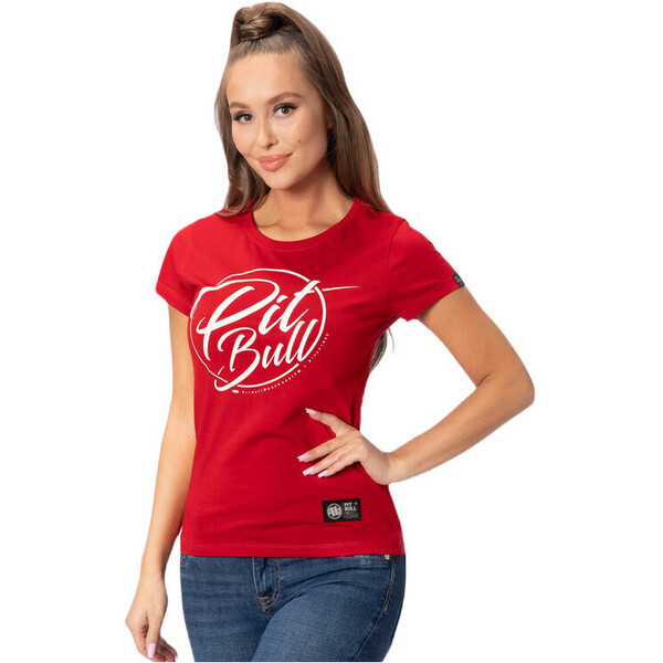 Pit Bull T-Shirt 219101.4500.S Czerwony Slim Fit
