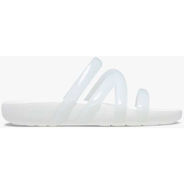 Crocs SPLASH GLOSSY STRAPPY Sandały kąpielowe white CR412G01F-A11