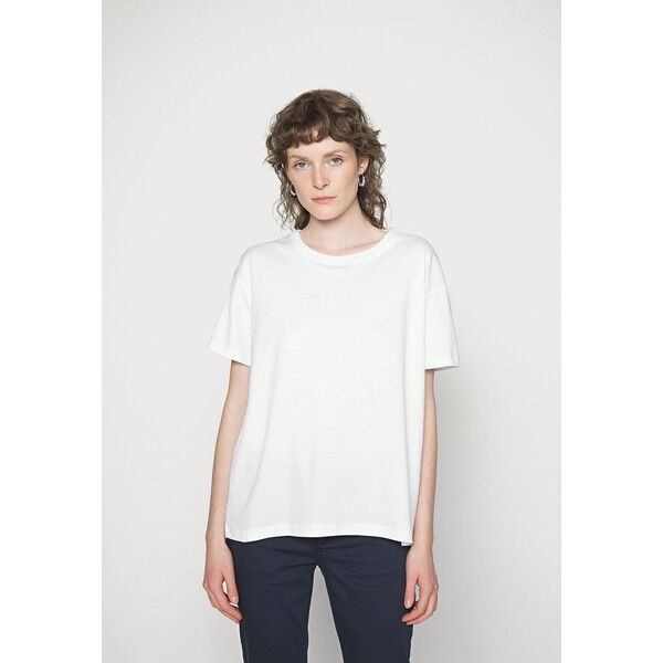 Mos Mosh CANE GLITTER T-shirt z nadrukiem white MX921D03H-A11