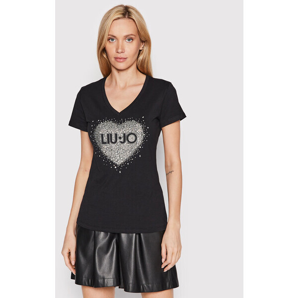 Liu Jo T-Shirt WF2284 J5923 Czarny Regular Fit