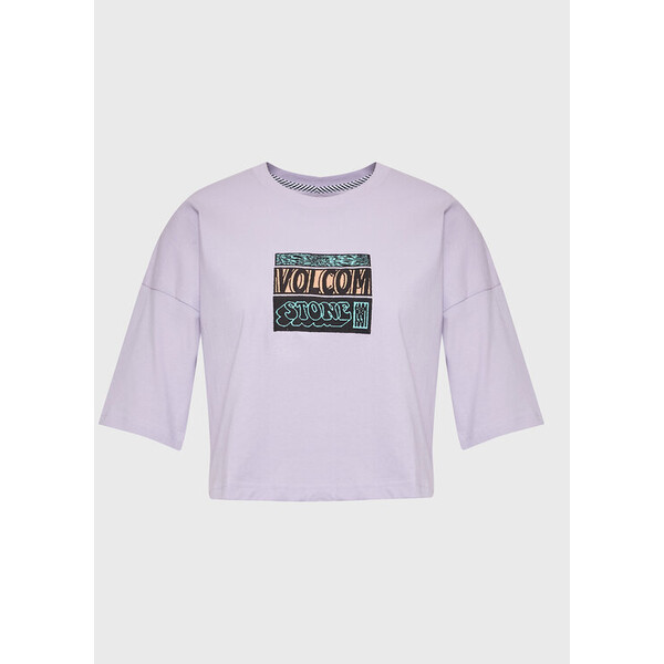 Volcom T-Shirt Drumstone B3512310 Fioletowy Regular Fit