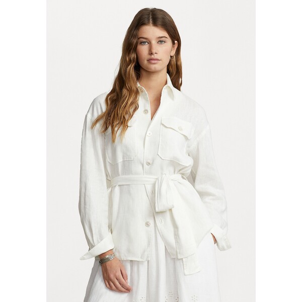 Polo Ralph Lauren LONG SLEEVE BUTTON FRONT SHIRT Koszula white PO221E0FX-A11