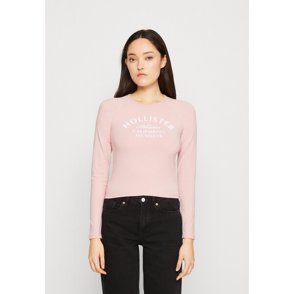 Hollister Co. DARK ACADEMIA BABY TEE Bluzka z długim rękawem pink H0421D0H5-G11