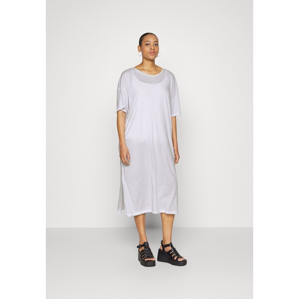 Noisy May Curve NMMAIDEN DRESS CURVE Sukienka z dżerseju bright white NOY21C01W-A11