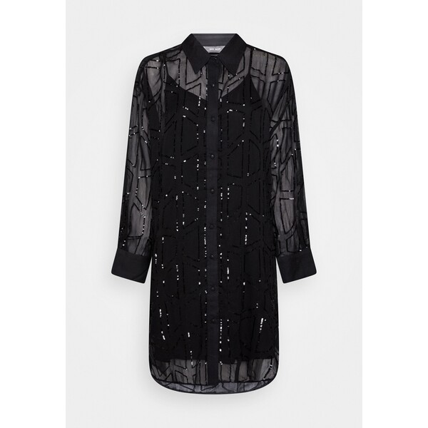 Mos Mosh LEELA SEQUIN SHIRT DRESS Sukienka koszulowa black MX921C02T-Q11