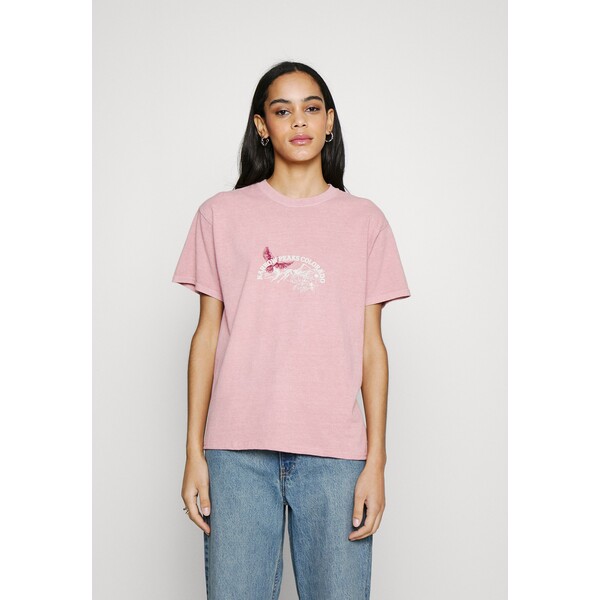 BDG Urban Outfitters COLORADO PEAKS T-shirt z nadrukiem pink QX721D09N-J11