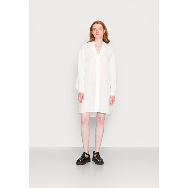 Marc O'Polo DRESS SUMMER TUNIQUE STYLE DETAILS FEMININE GATHERINGS Sukienka letnia salty white MA321C0T4-A11