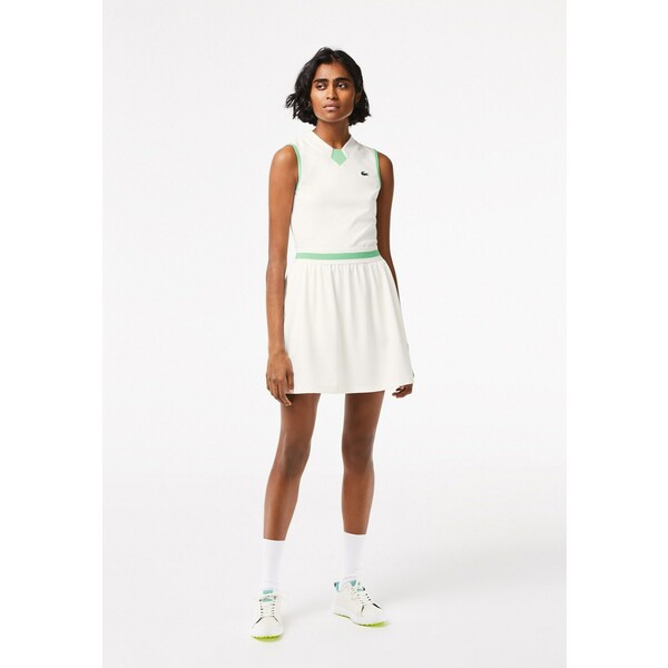 Lacoste Sport GOLF DRESS Sukienka sportowa blanc vert L0641L00T-A11