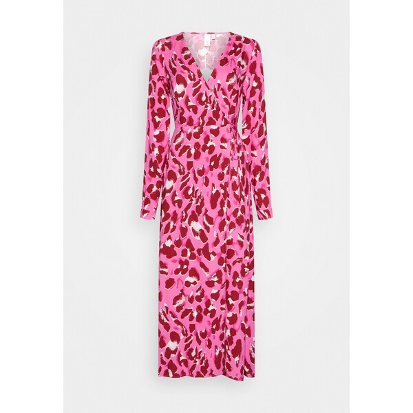 YAS Tall YASSAVANNA LONG WRAP DRESS Długa sukienka phlox pink/pink liro YA021C096-J11