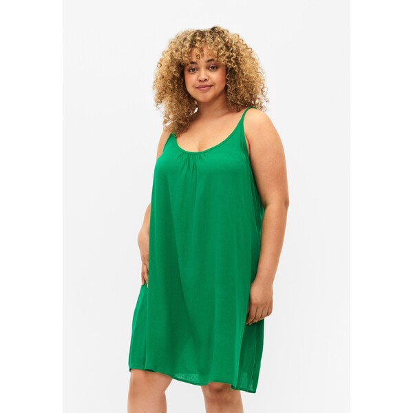 Zizzi SOLID COLOUR STRAP Sukienka letnia jolly green Z1721C1HR-M11