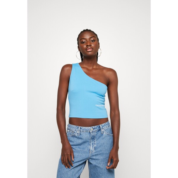 Calvin Klein Jeans BACK ASYM CUT OUT MILANO Top blue crush C1821D0LT-K11