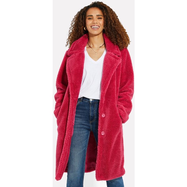 Threadbare BEAR Płaszcz zimowy pink THC21U00D-J11