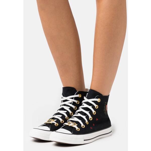 Converse CHUCK TAYLOR ALL STAR Sneakersy wysokie black/white/back alley brick CO411A1SG-Q11