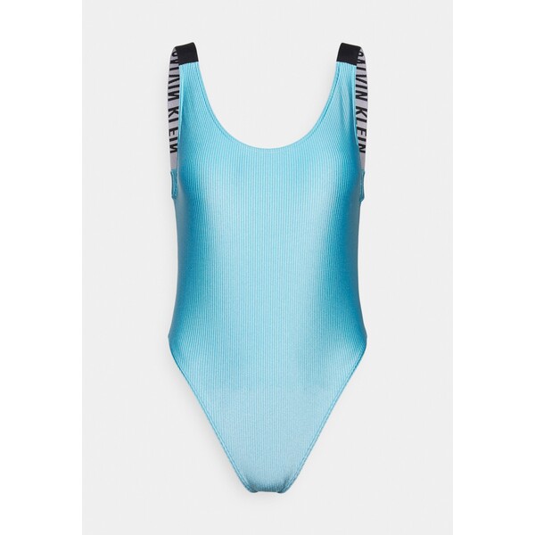 Calvin Klein Swimwear SCOOP Kostium kąpielowy blue tide C1781G032-K11