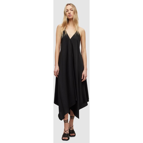 AllSaints LIL Długa sukienka black A0Q21C0SM-Q11