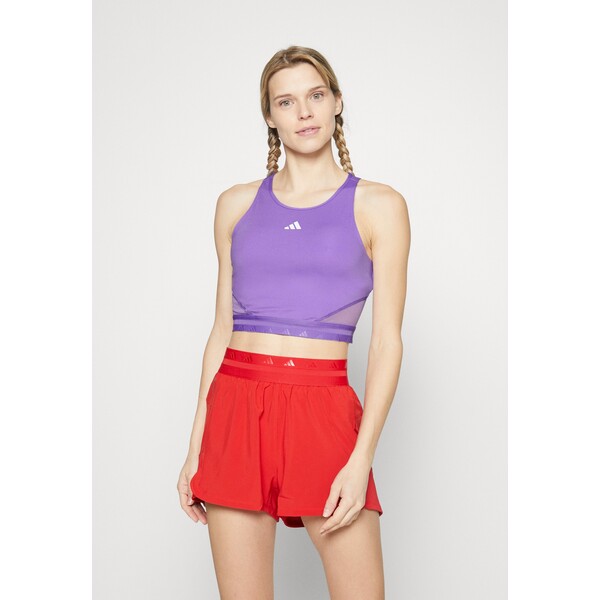 adidas Performance TANK Top violet fusion/white AD541D2GY-I11