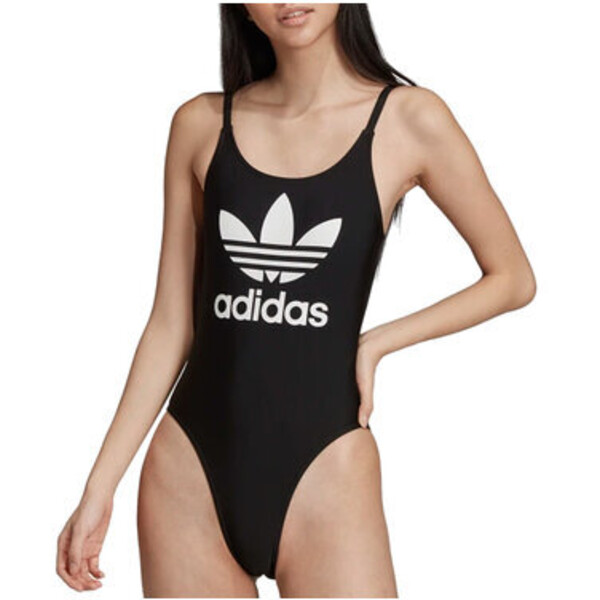 adidas Strój kąpielowy Trefoil Swimsuit ED7537 Czarny Slim Fit