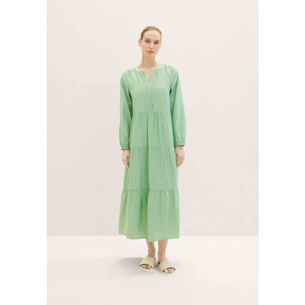 TOM TAILOR MIT VOLANTS Długa sukienka okra green TO221C0QA-M11
