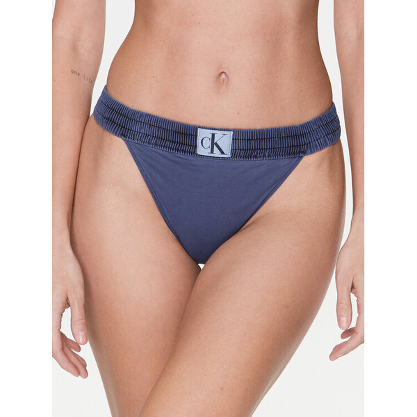 Calvin Klein Swimwear Dół od bikini KW0KW01991 Niebieski