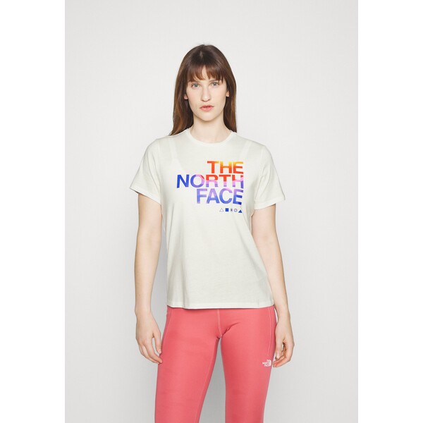The North Face FOUNDATION GRAPHIC TEE T-shirt z nadrukiem gardenia white/black TH341D049-A13