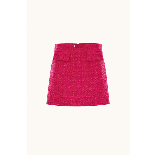 Epuzer Spódnica Tweedowa mini spódnica w kolorze różowym Różowy Regular Fit