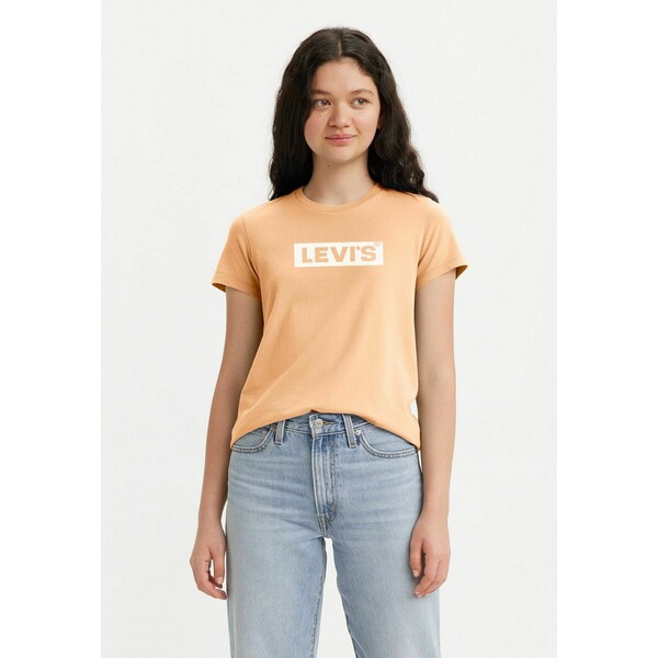 Levi's® THE PERFECT T-shirt z nadrukiem beige ZZO1KEV01-B13