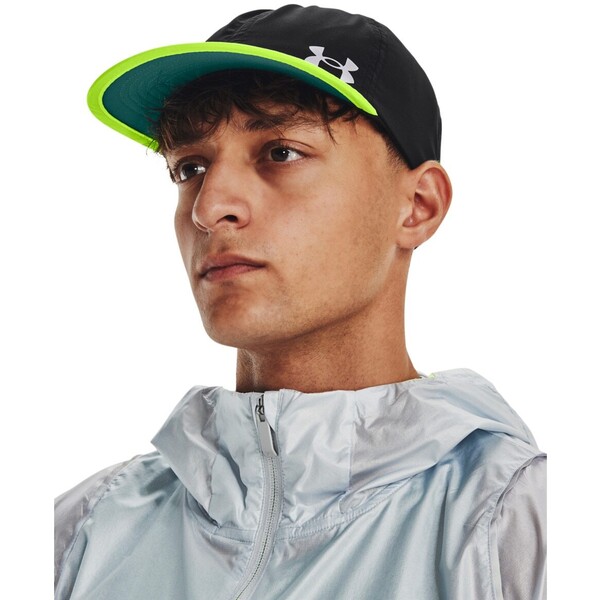 UNDER ARMOUR Męska czapka z daszkiem do biegania Under Armour Iso-chill Launch Snapback - czarna