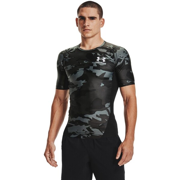 Męska koszulka treningowa UNDER ARMOUR UA HG Isochill Comp Print SS - czarna