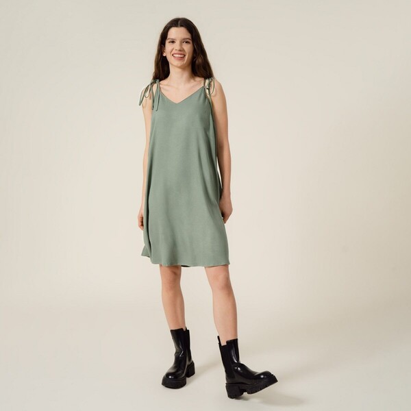 Outhorn Damska sukienka bez rękawów mini OUTHORN SUDD604 - zielona