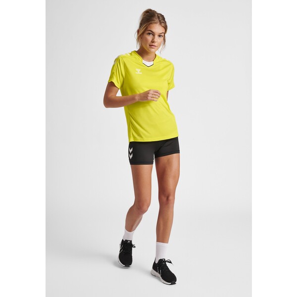 Hummel T-shirt z nadrukiem neon yellow HU341D05F-E11