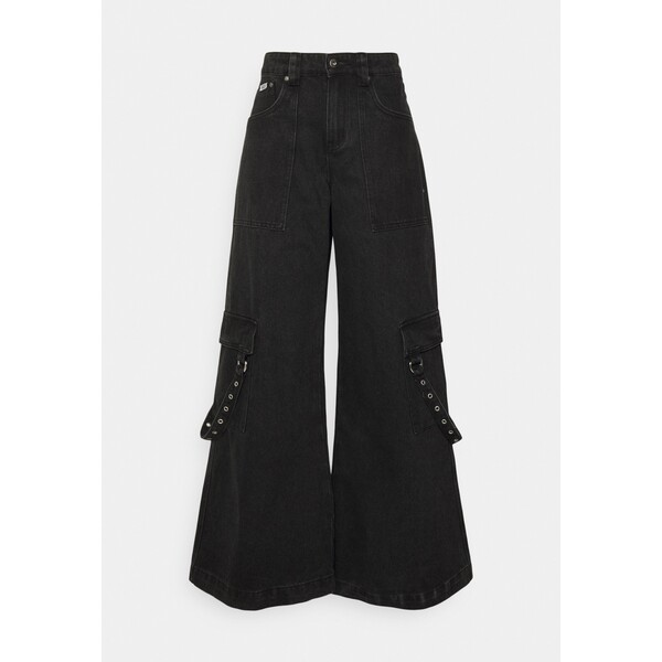 The Ragged Priest MID RISE GRIME JEANS SUPER WIDE Jeansy Relaxed Fit charcoal THJ21N03Z-Q11