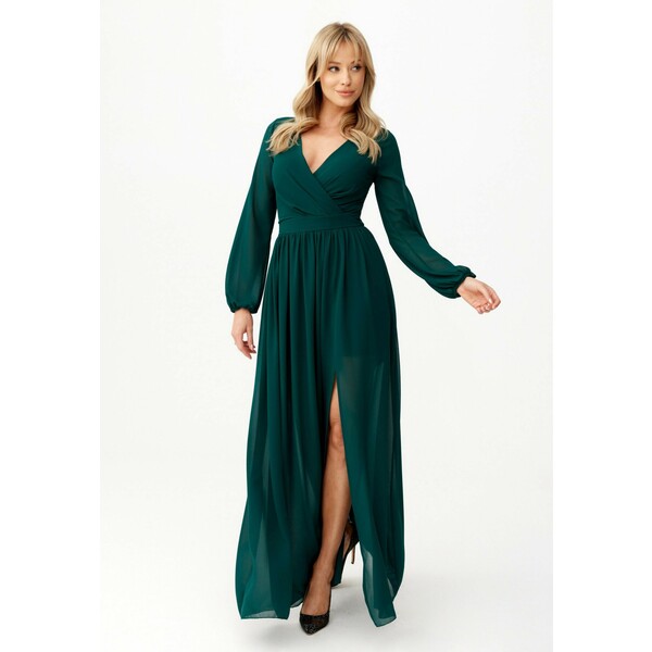Roco Fashion Długa sukienka zielony R8P21C002-M11