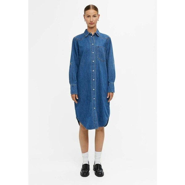 Object Sukienka jeansowa medium blue denim OB121C13Z-K11
