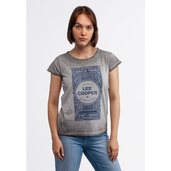 Lee Cooper VINTAGE2 T-shirt z nadrukiem grey 1LE21D01T-C11