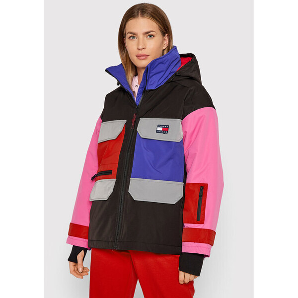 Tommy Jeans Kurtka puchowa Colorblock DW0DW11328 Kolorowy Relaxed Fit