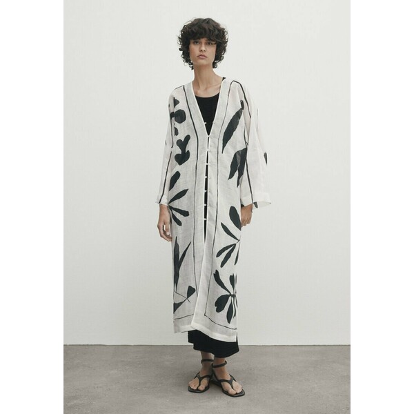 Massimo Dutti PRINT Sukienka koszulowa white M3I21C0WT-A11