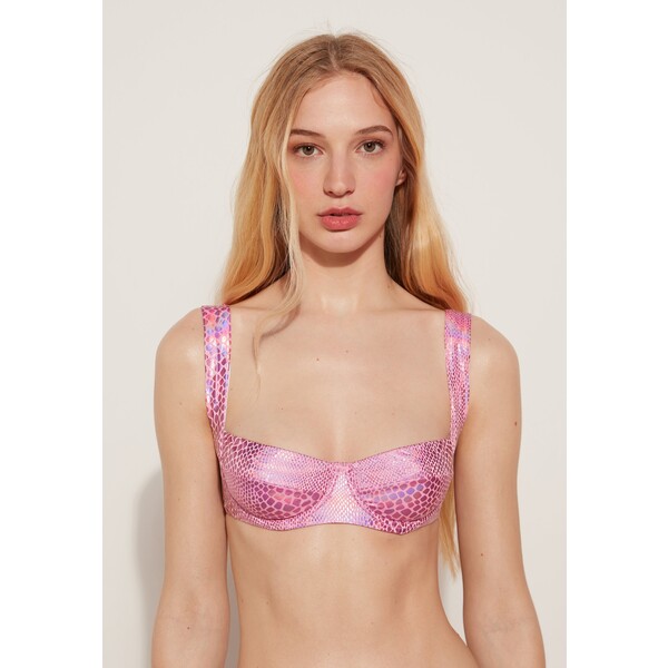 Tezenis BALCONETTE- LOVELY SNAKE Góra od bikini rosa v snake pink TEG81J095-J11
