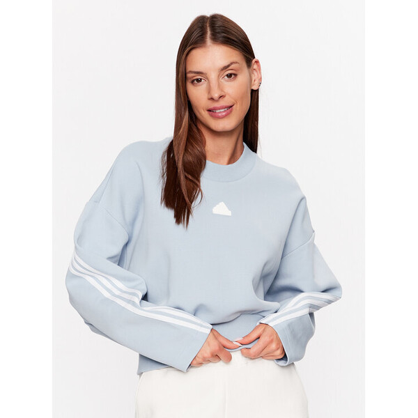 adidas Bluza Future Icons 3-Stripes Sweatshirt IL3056 Niebieski Loose Fit
