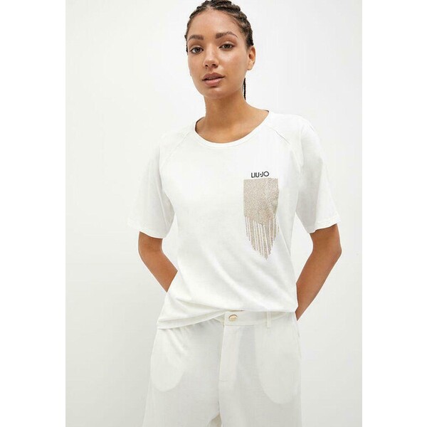 LIU JO T-shirt z nadrukiem bianco LI621D06E-A11