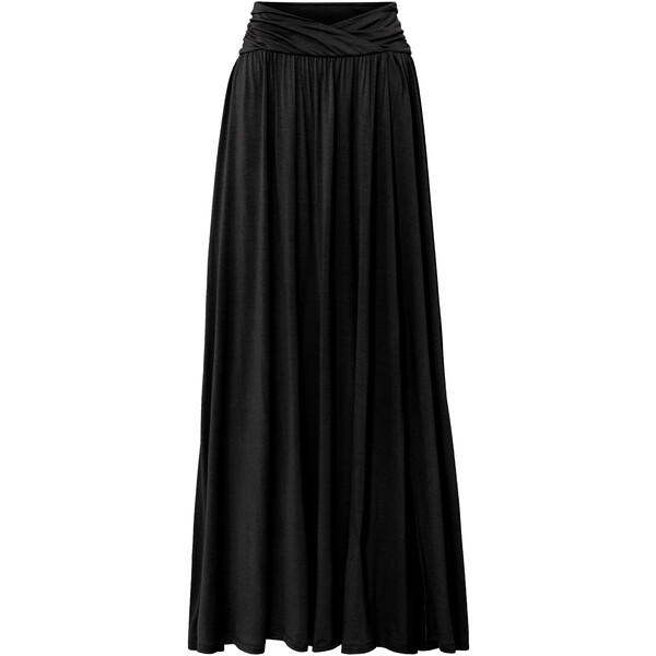 Bonprix Długa spódnica z ozdobnym elementem czarny
