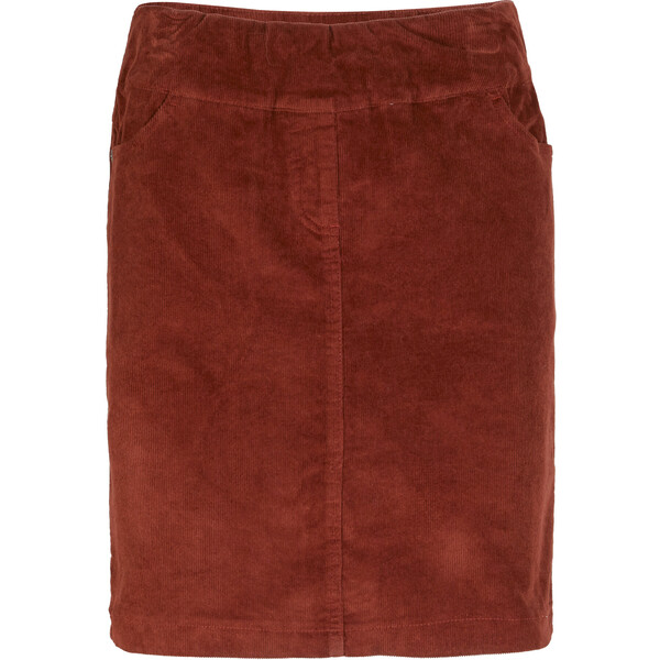 Bonprix Spódnica sztruksowa z bawełny ze stretchem, z wygodnym paskiem brązowy mahoniowy