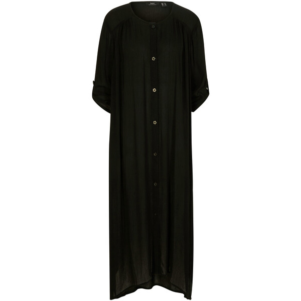 Bonprix Sukienka kaftanowa ze zrównoważonej wiskozy czarny