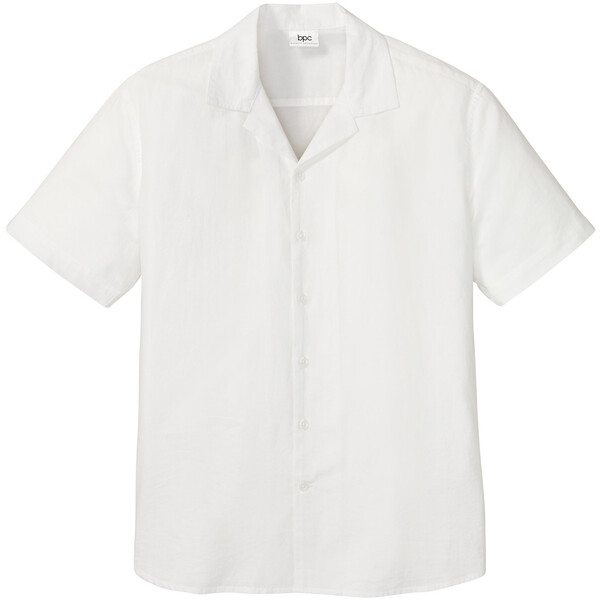 Bonprix Koszula z krótkim rękawem, w resortowym stylu biały