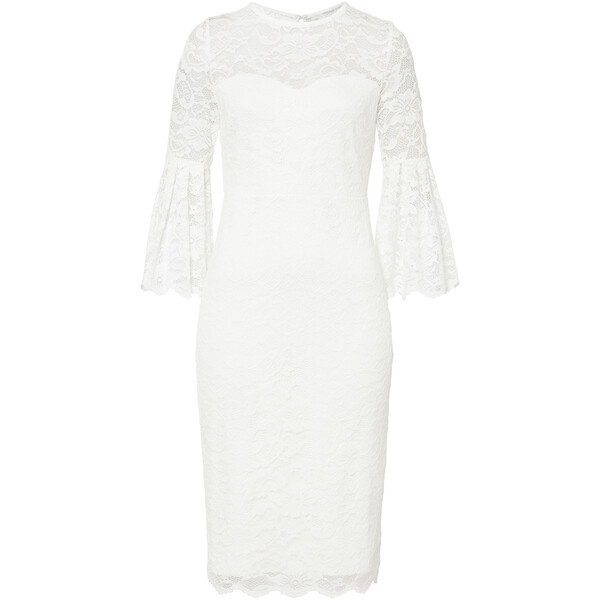 Bonprix Sukienka midi z koronki biały