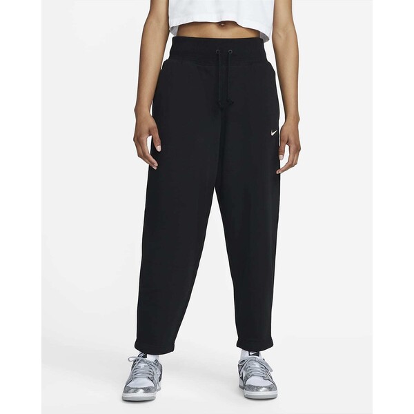 Damskie spodnie dresowe 7/8 z wysokim stanem i zaokrągleniem (duże rozmiary) Nike Sportswear Phoenix Fleece