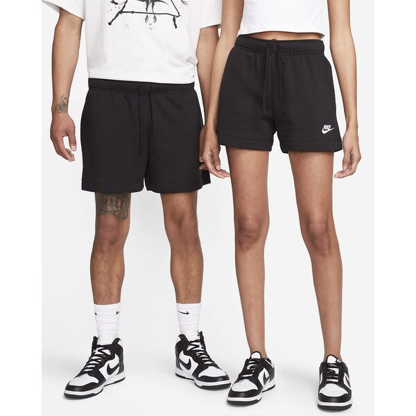 Damskie spodenki ze średnim stanem Nike Sportswear Club Fleece DQ5802-010