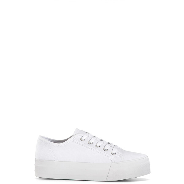 Bonprix Sneakersy na podeszwie platformie biały