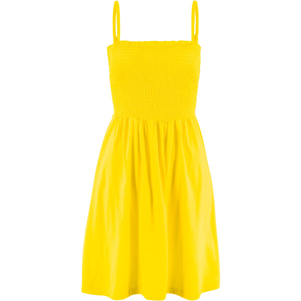 Bonprix Sukienka z dżerseju na regulowanych ramiączkach żółty cytrynowy